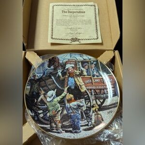 Desperados 8 1/2 Western Stagecoach Collector's Plate